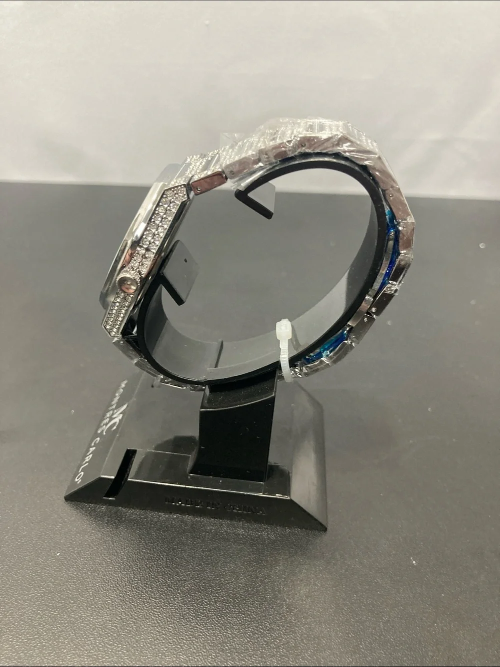 Montres Carlo Silver Crystal-Embellished Watch